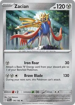 Zacian #136, Reverse Holo