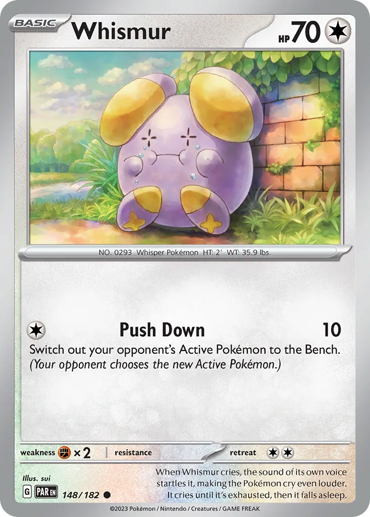 Whismur #148, Paradox Rift Reverse Holo