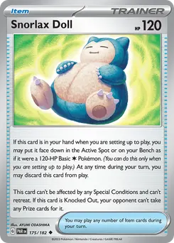 Snorlax Doll #175, Reverse Holo