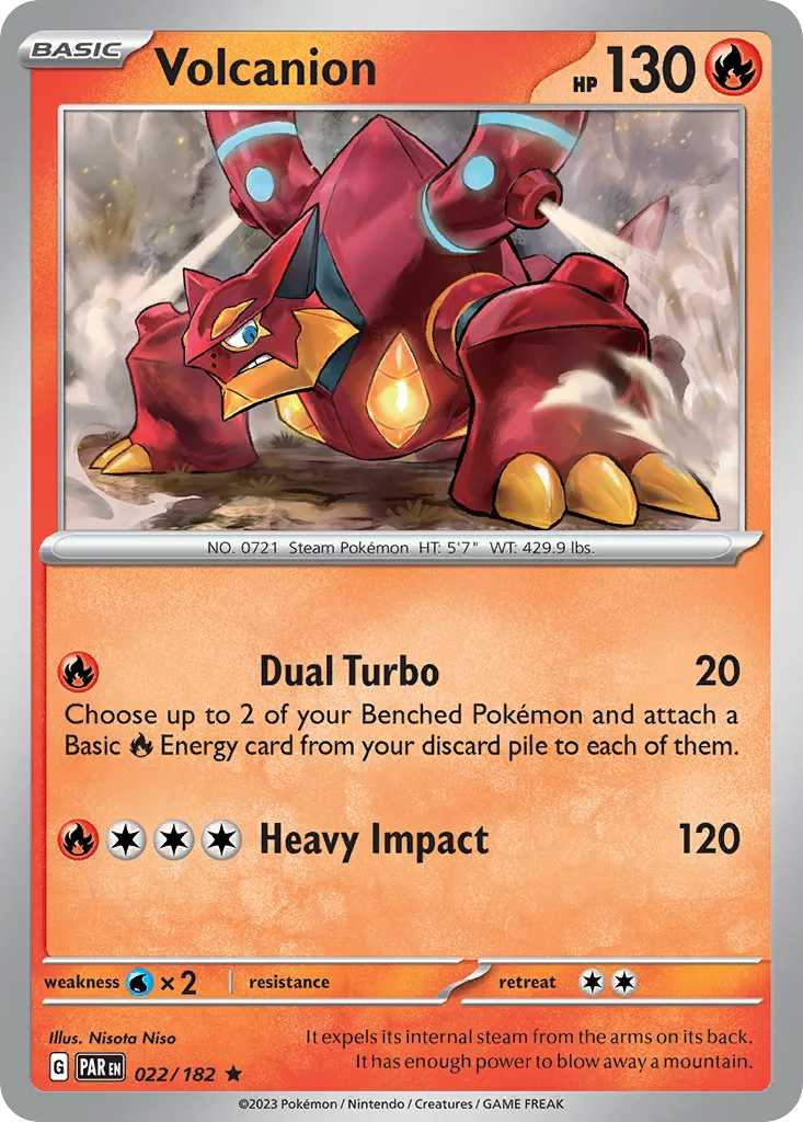 Volcanion #22, Paradox Rift Reverse Holo
