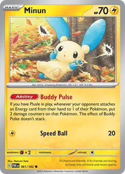 Minun #61, Reverse Holo