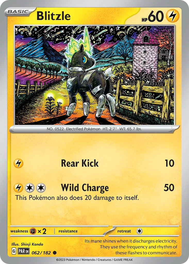 Blitzle #62, Paradox Rift Reverse Holo