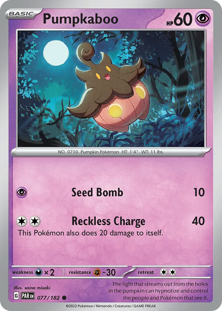 Pumpkaboo #77, Paradox Rift Reverse Holo