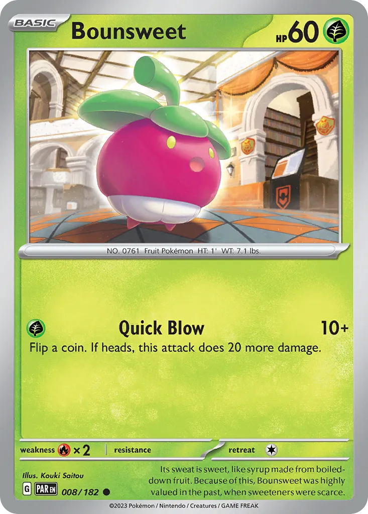 Bounsweet #8, Paradox Rift Reverse Holo