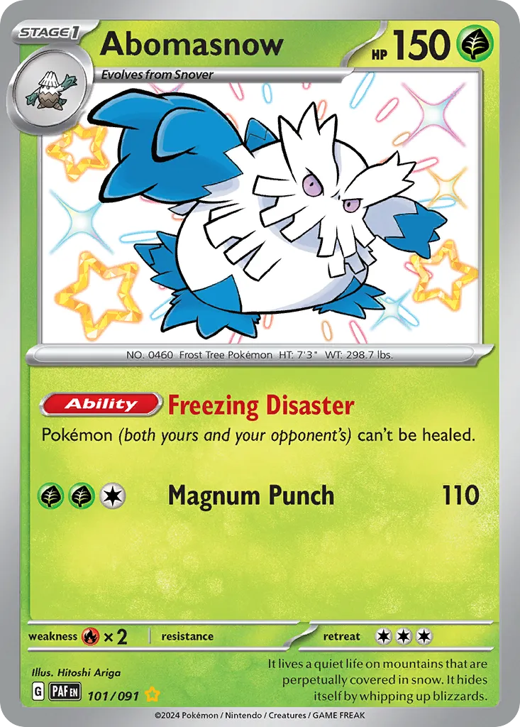Abomasnow #101, Paldean Fates Shiny Rare