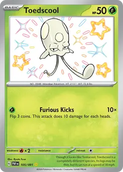 Toedscool #105, Shiny Rare