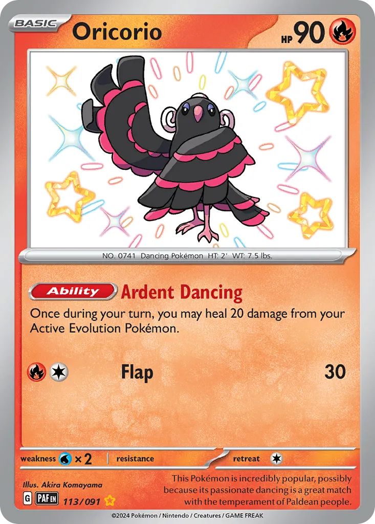 Oricorio #113, Paldean Fates