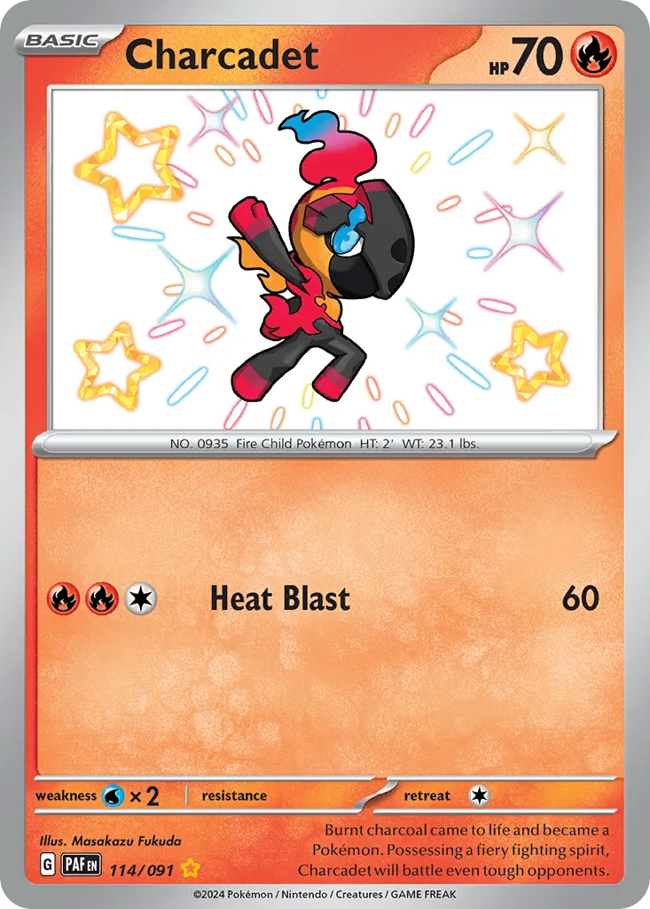 Charcadet #114, Paldean Fates Shiny Rare
