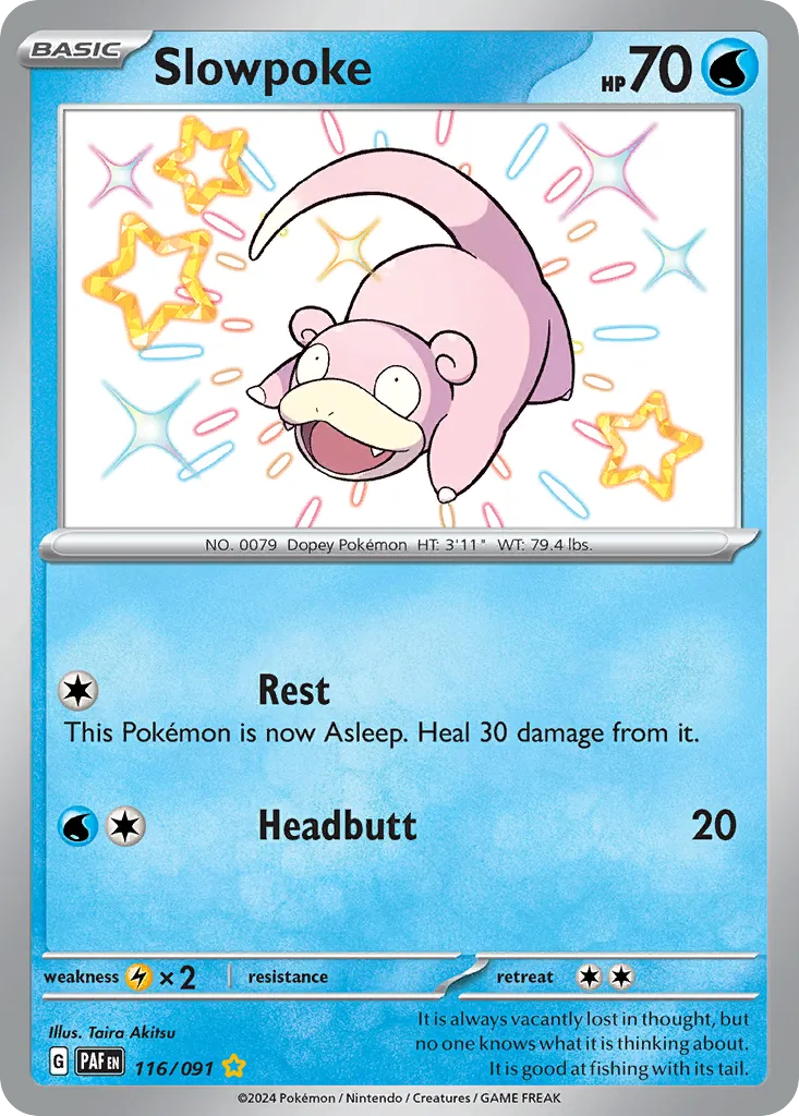 Slowpoke #116, Paldean Fates Shiny Rare