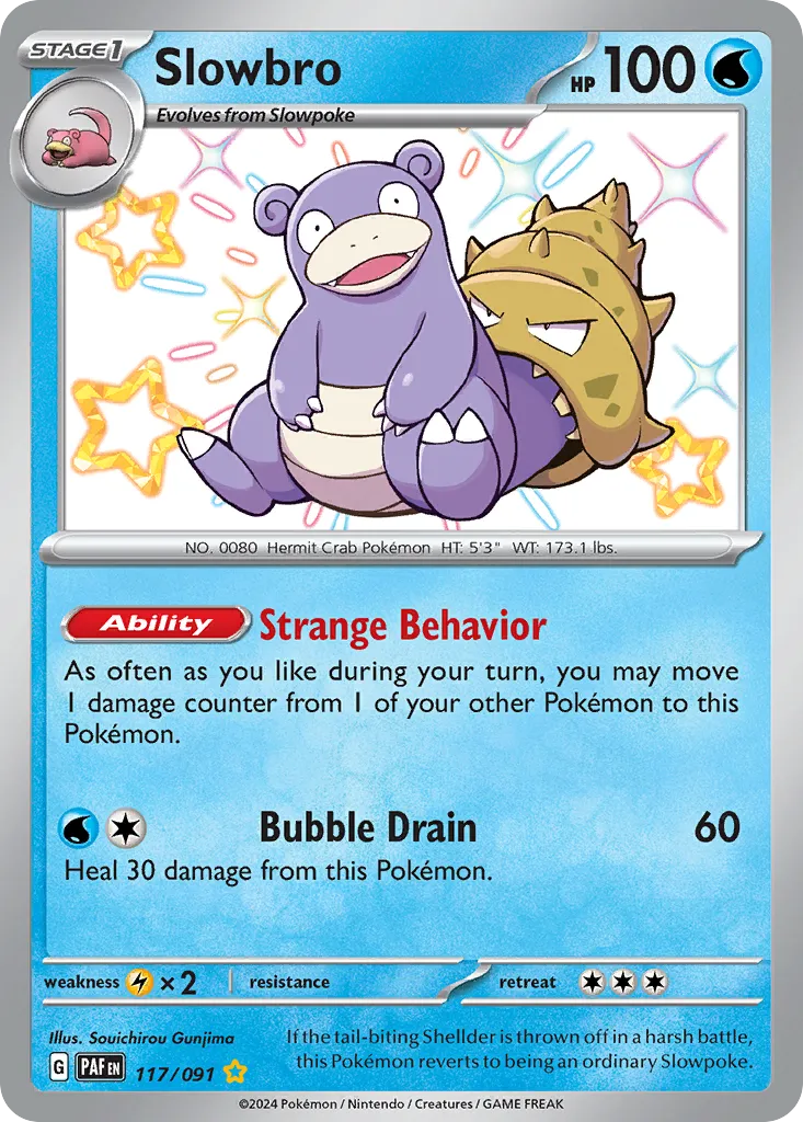 Slowbro #117, Paldean Fates Shiny Rare
