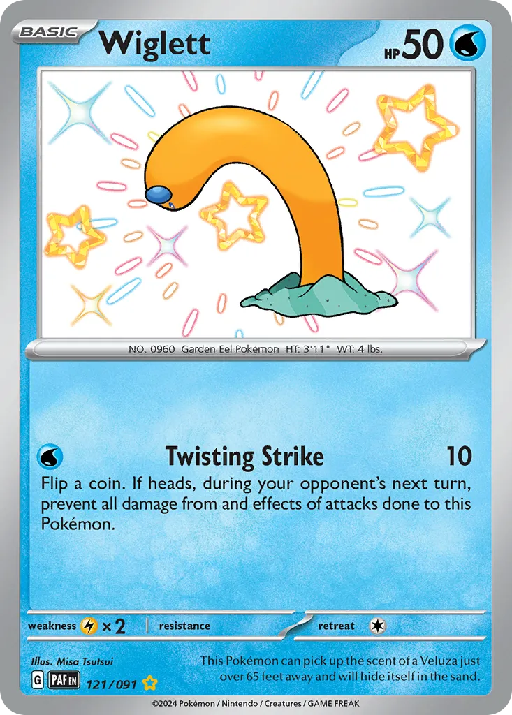 Wiglett #121, Paldean Fates Shiny Rare