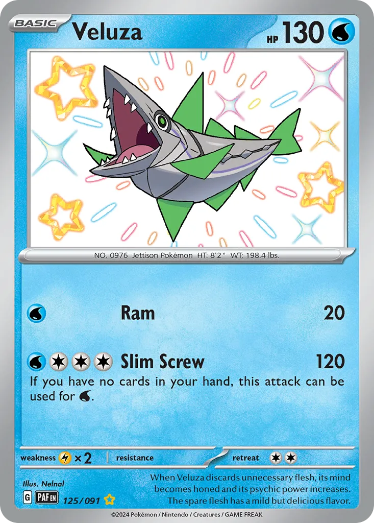 Veluza #125, Paldean Fates Shiny Rare