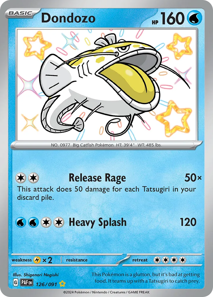 Dondozo #126, Paldean Fates Shiny Rare