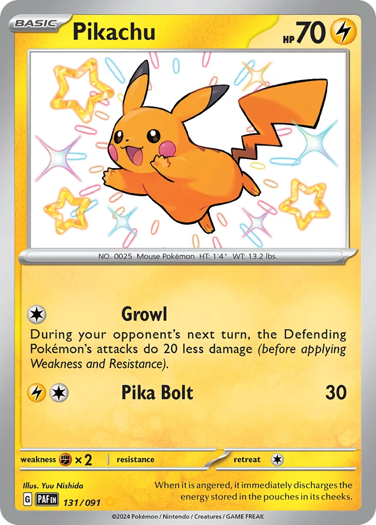 Pikachu #131, Paldean Fates Shiny Rare