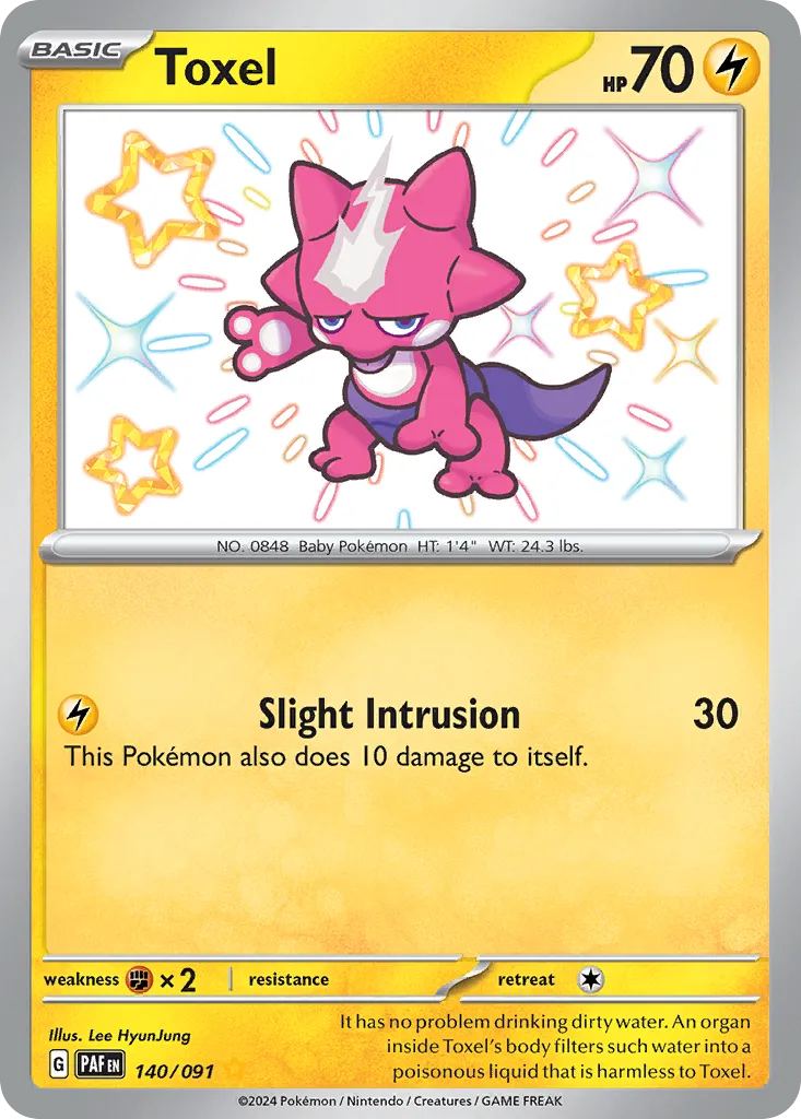 Toxel #140, Paldean Fates Shiny Rare