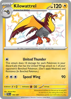 Kilowattrel #146, Shiny Rare