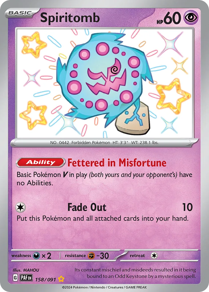 Spiritomb #158, Paldean Fates Shiny Rare