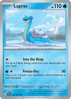 Lapras #16, Reverse Holo