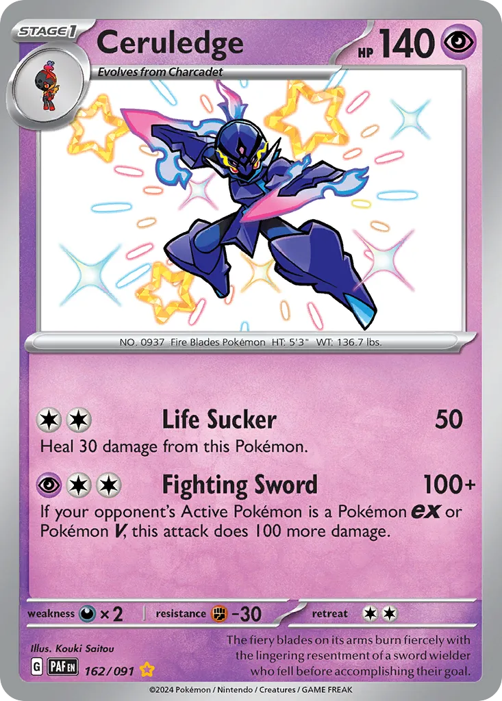 Ceruledge #162, Paldean Fates Shiny Rare