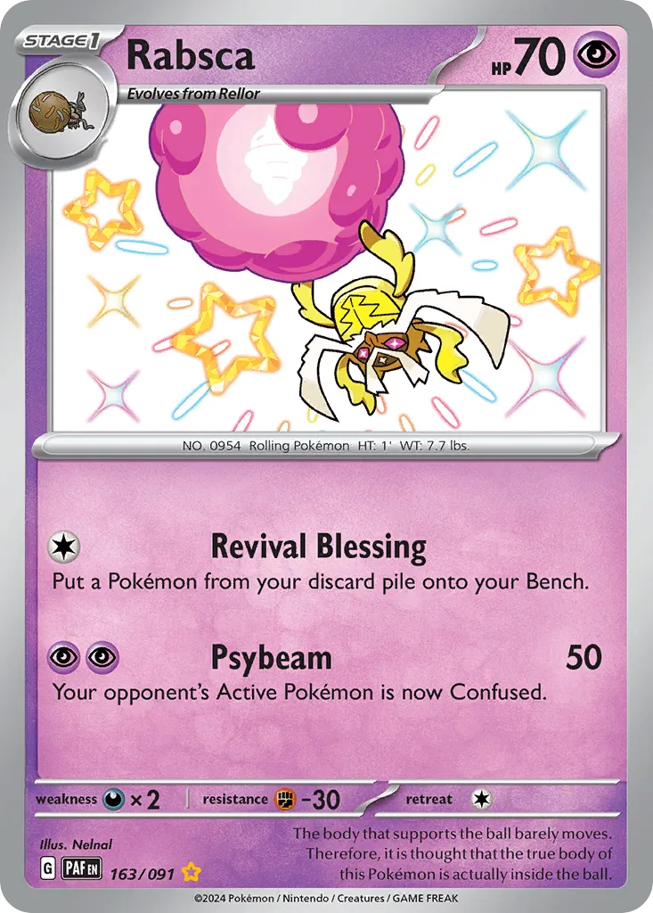Rabsca #163, Paldean Fates Shiny Rare