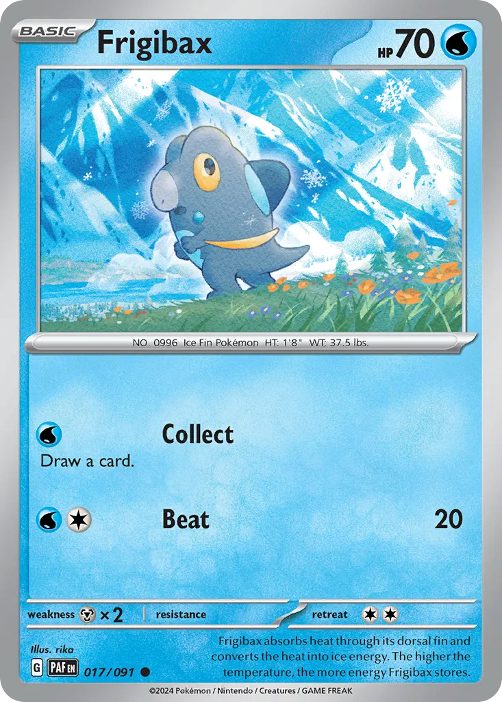Frigibax #17, Paldean Fates Reverse Holo