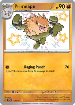 Primeape #170, Shiny Rare