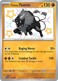 Paldean Tauros #172, Shiny Rare