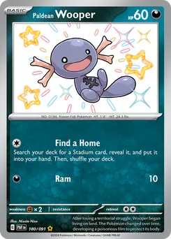 Paldean Wooper #180, Shiny Rare