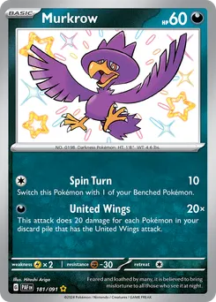 Murkrow #181, Shiny Rare