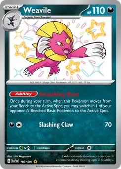 Weavile #183, Shiny Rare