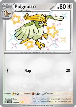 Pidgeotto #197, Shiny Rare