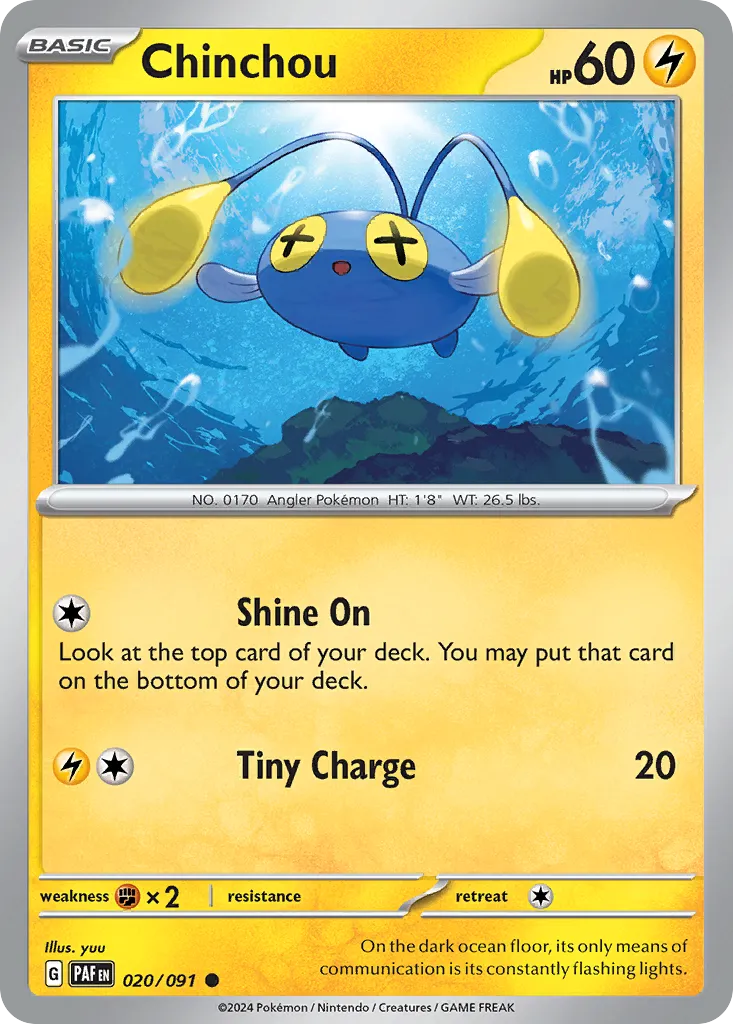Chinchou #20, Paldean Fates