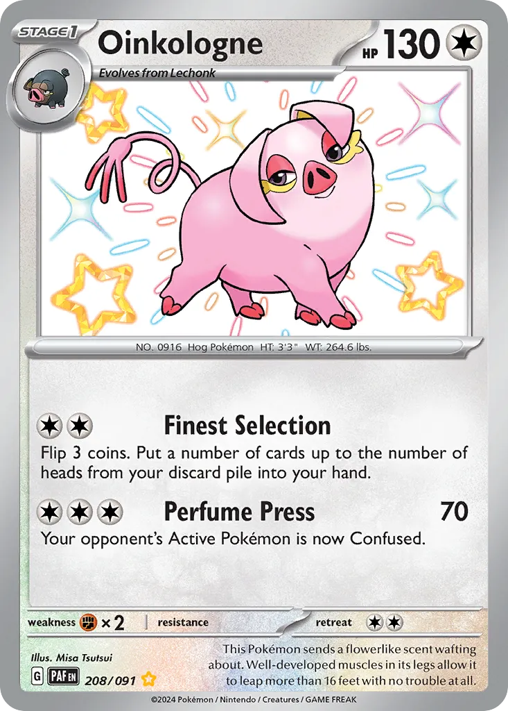 Oinkologne #208, Paldean Fates Shiny Rare