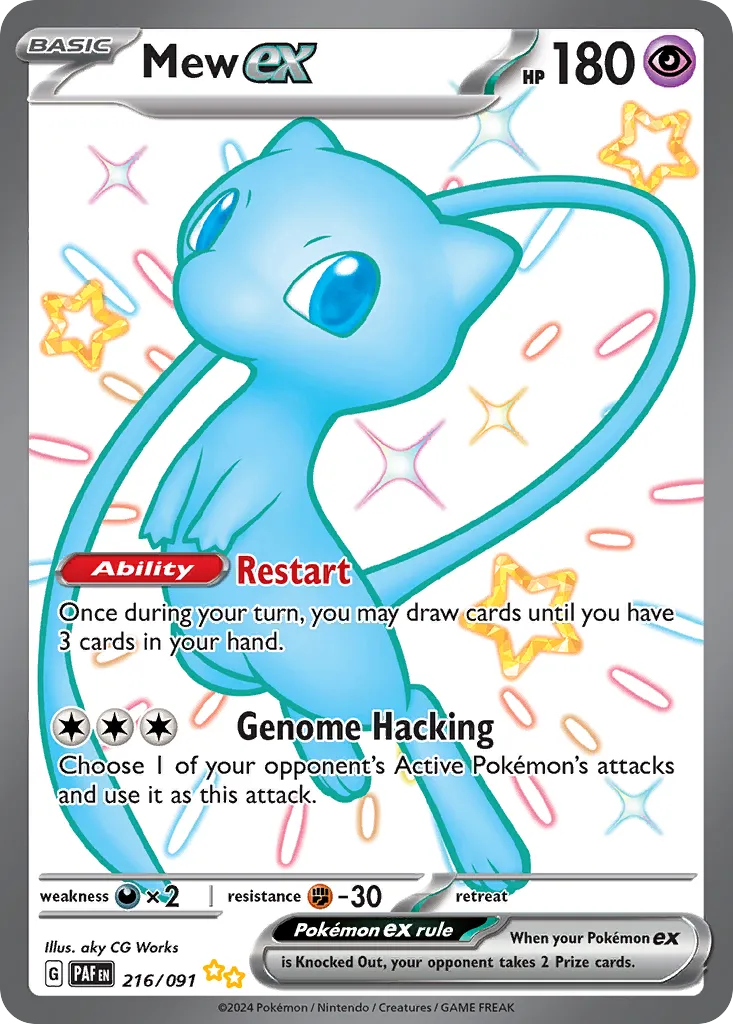 Mew ex #216, Paldean Fates Shiny Ultra Rare