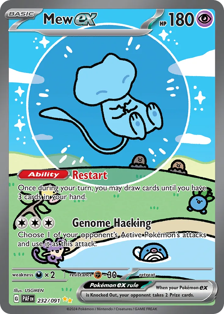 Mew ex #232, Paldean Fates