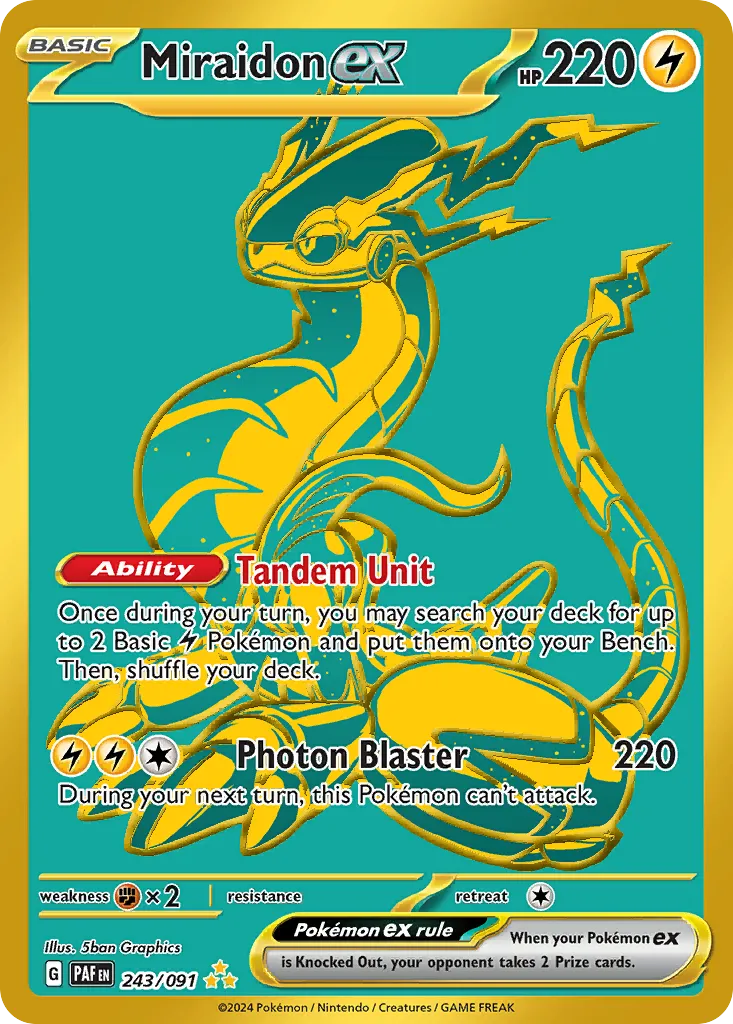 Miraidon ex #243, Paldean Fates