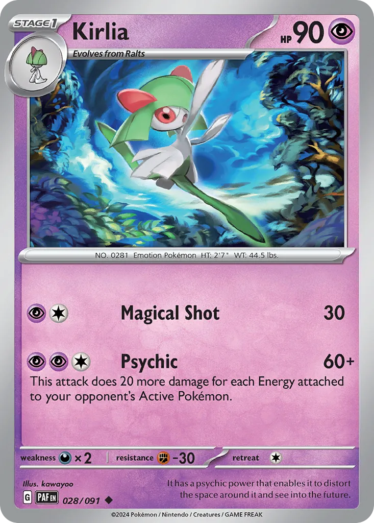 Kirlia #28, Paldean Fates