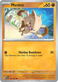 Mankey #45, Reverse Holo