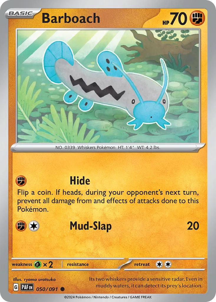 Barboach #50, Paldean Fates