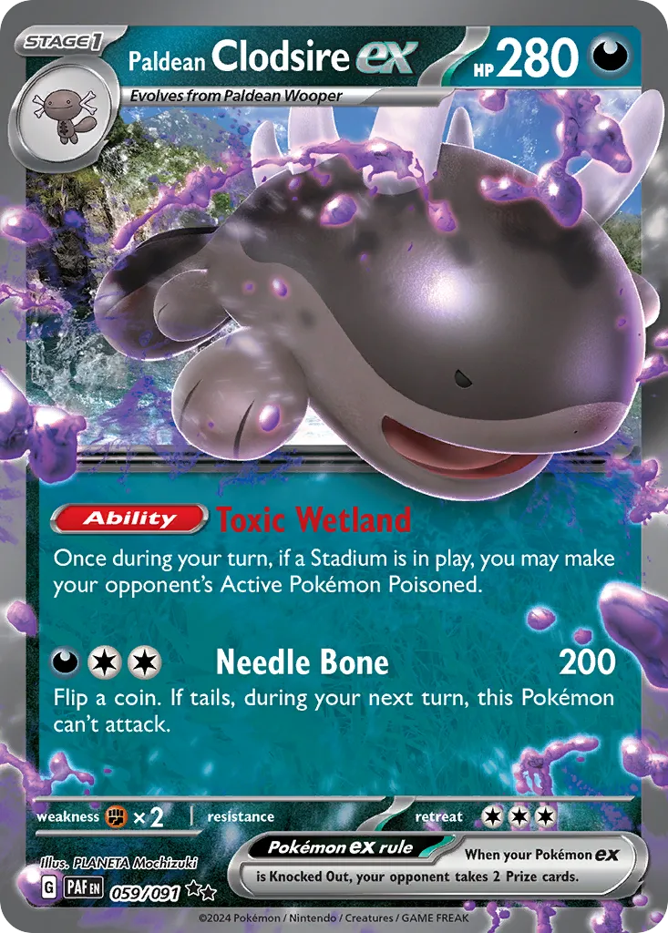 Paldean Clodsire ex #59, Paldean Fates
