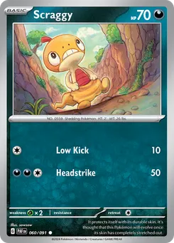 Scraggy #60, Reverse Holo