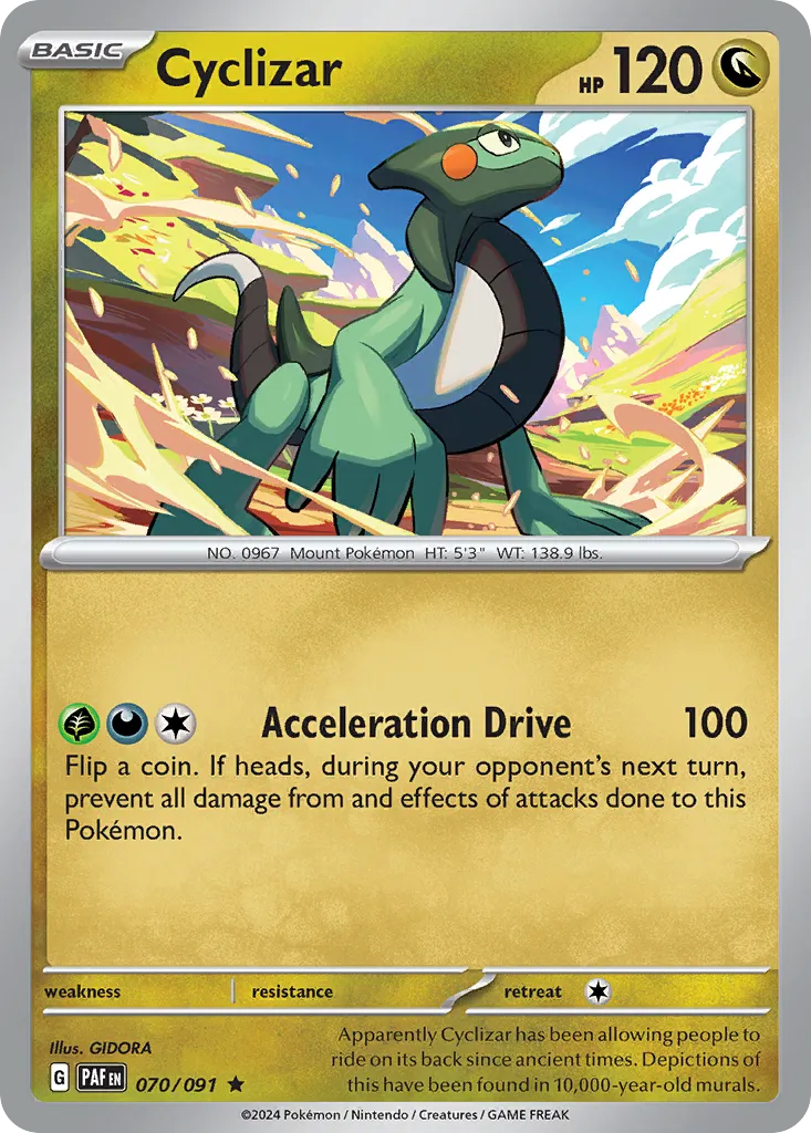 Cyclizar #70, Paldean Fates Reverse Holo