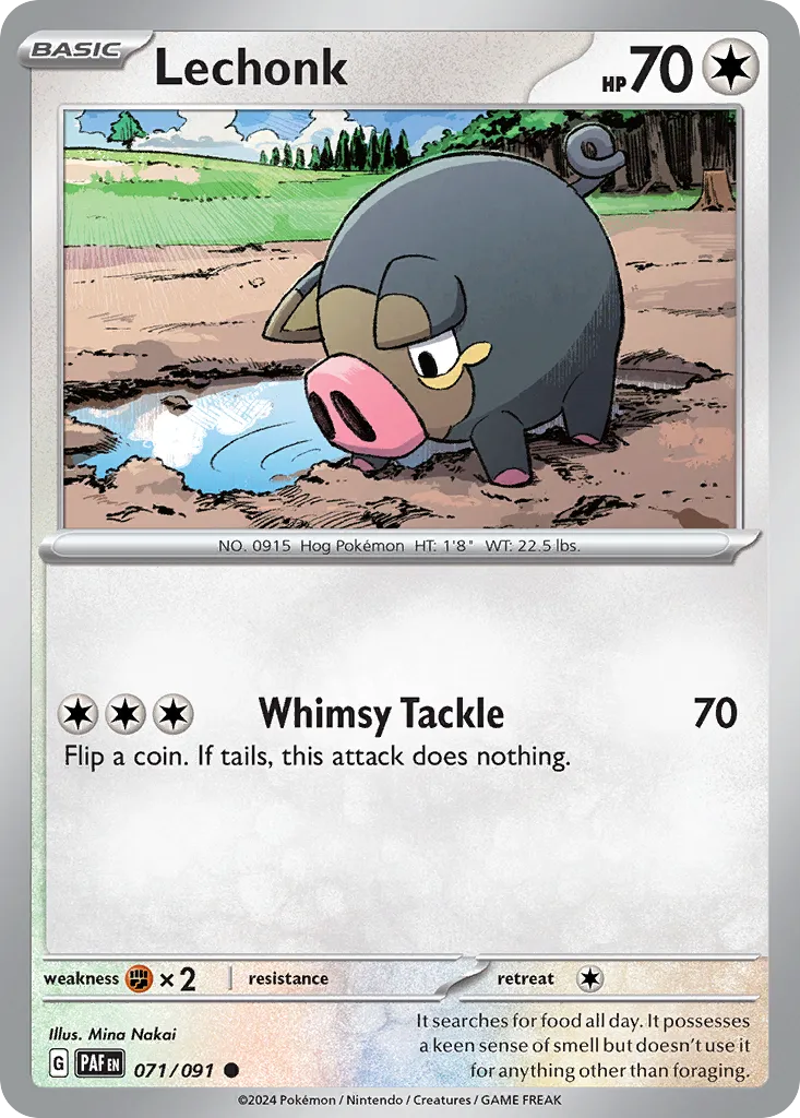 Lechonk #71, Paldean Fates