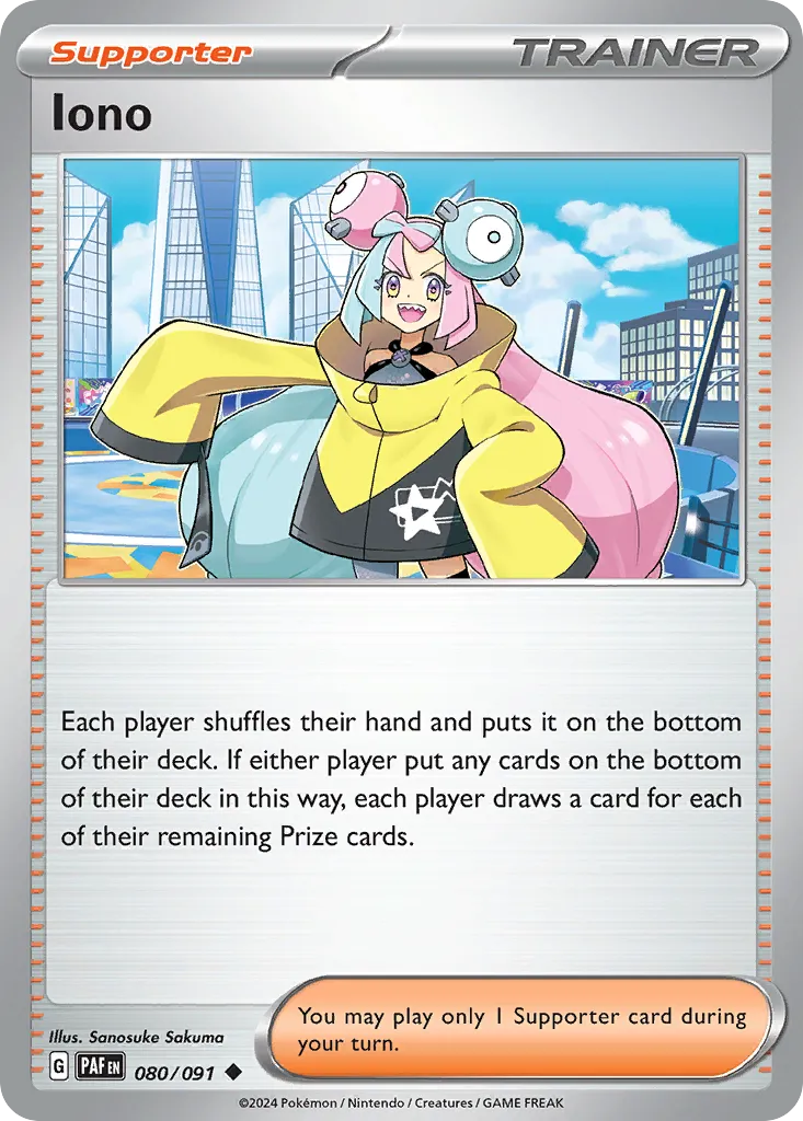 Iono #80, Paldean Fates Reverse Holo