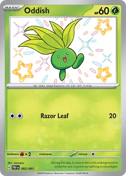 Oddish #92, Shiny Rare