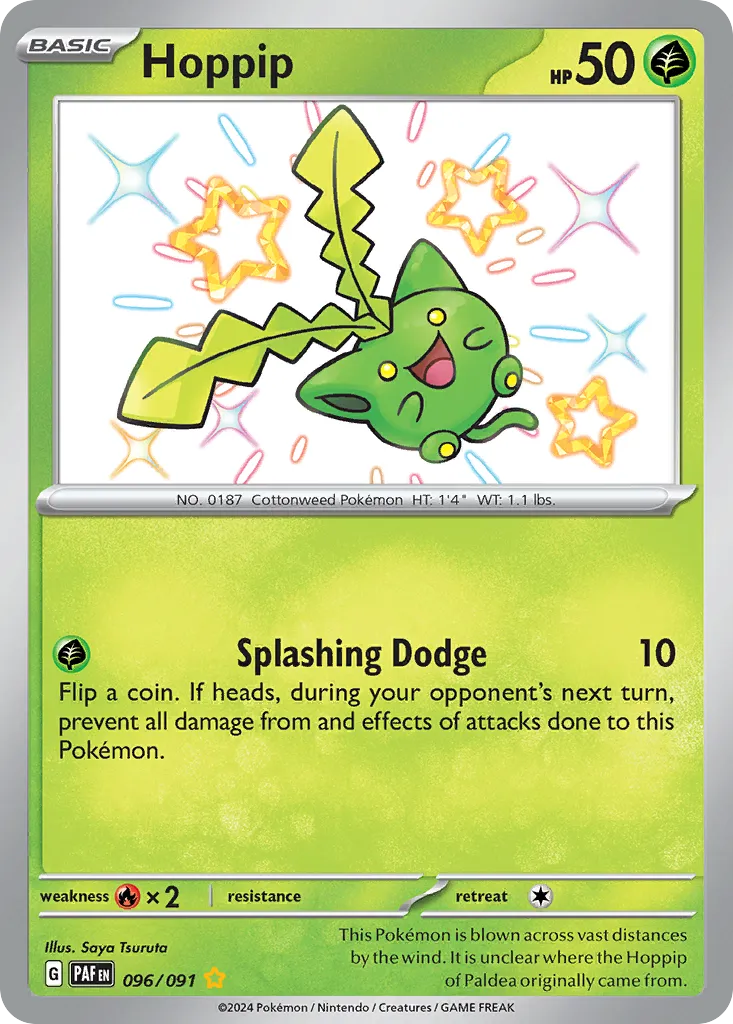 Hoppip #96, Paldean Fates Shiny Rare