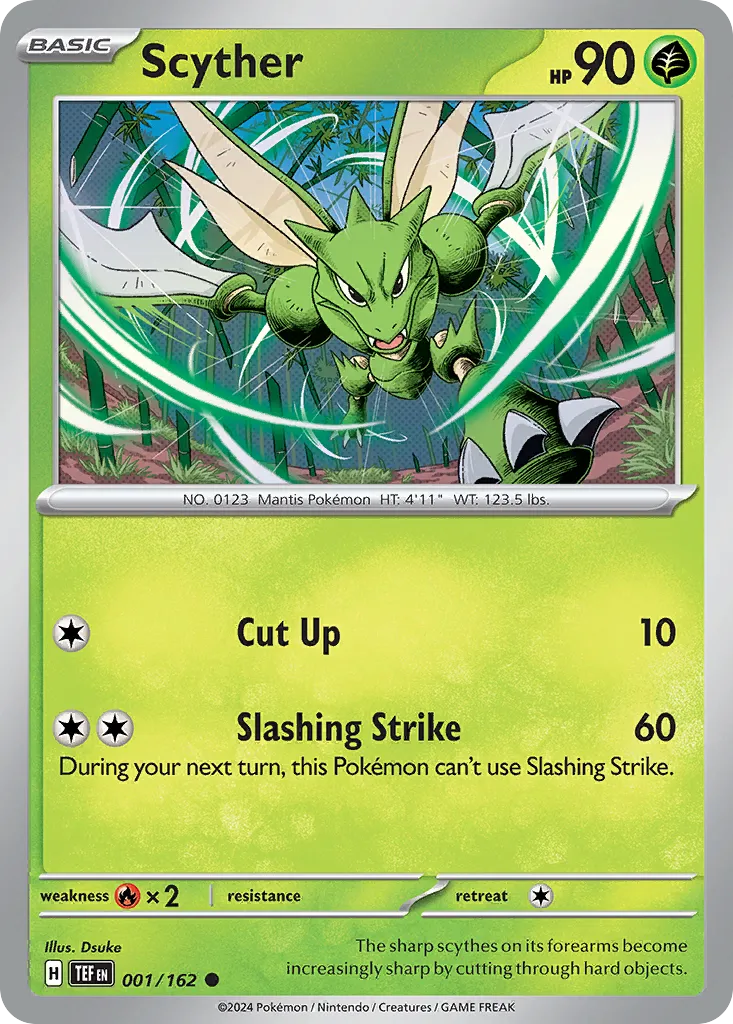 Scyther #1, Temporal Forces Reverse Holo