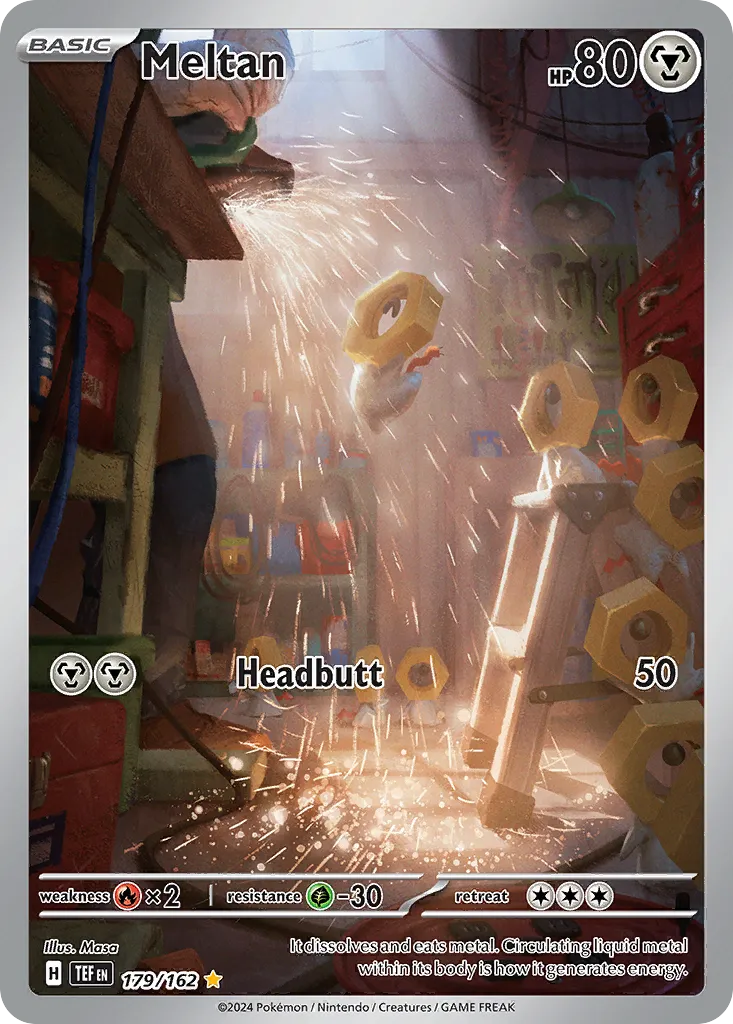 Meltan #179, Temporal Forces Illustration Rare