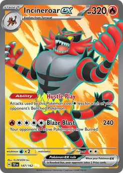 Incineroar ex #187, Ultra Rare