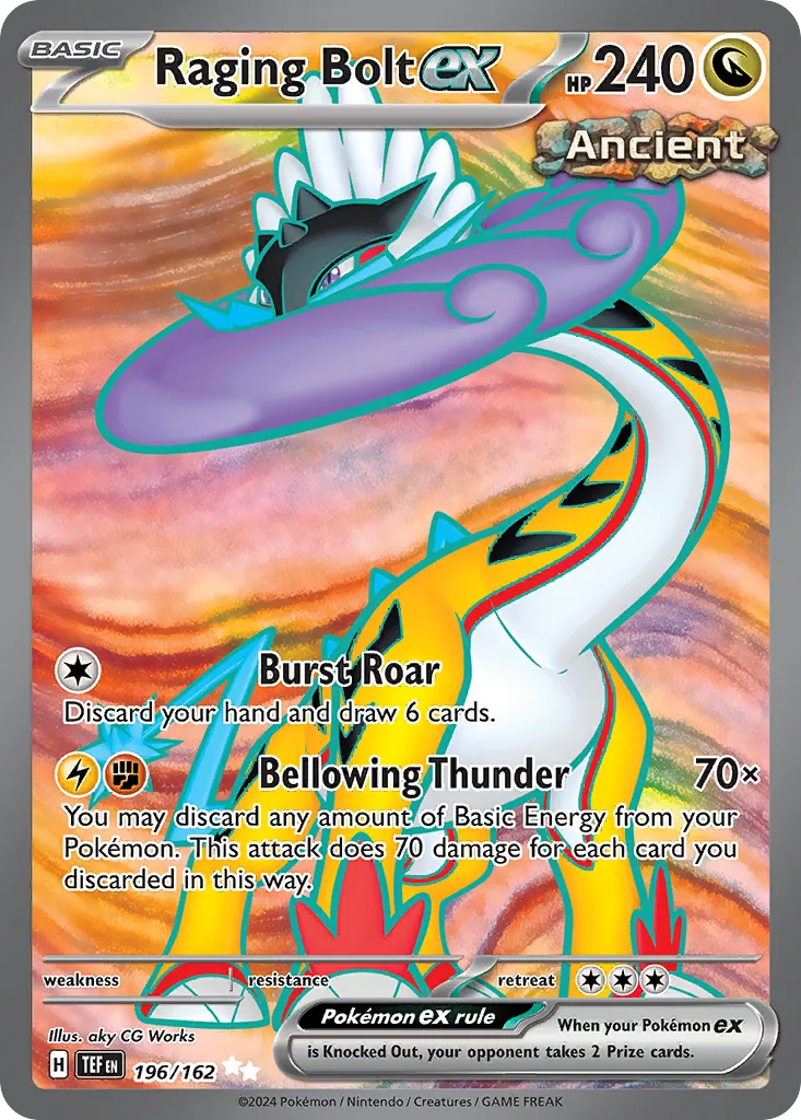 Raging Bolt ex #196, Temporal Forces Ultra Rare